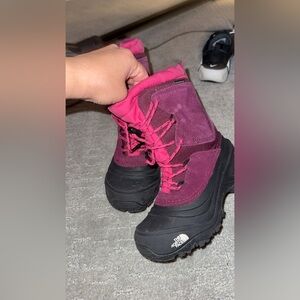 The North Face Kids' Pink and Black Snow Boots